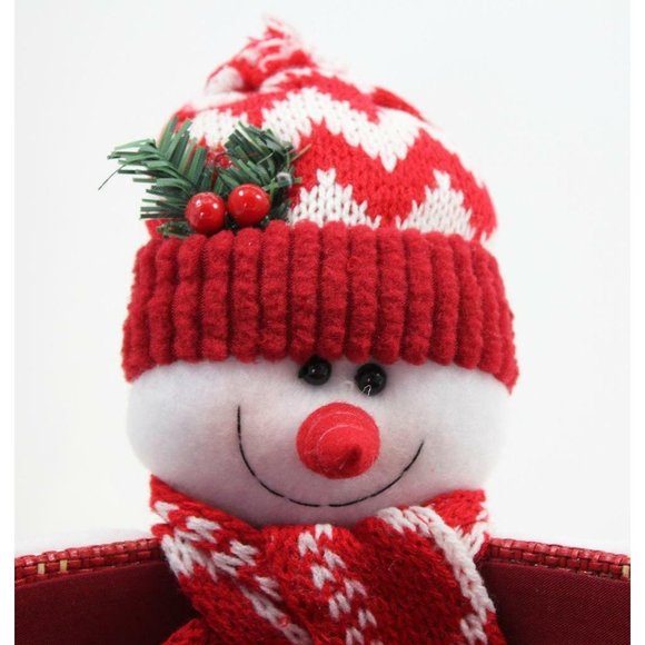 Set of Round Nesting Snowman Christmas Holiday Candy Treat Holders Boxes - Picture 5 of 6